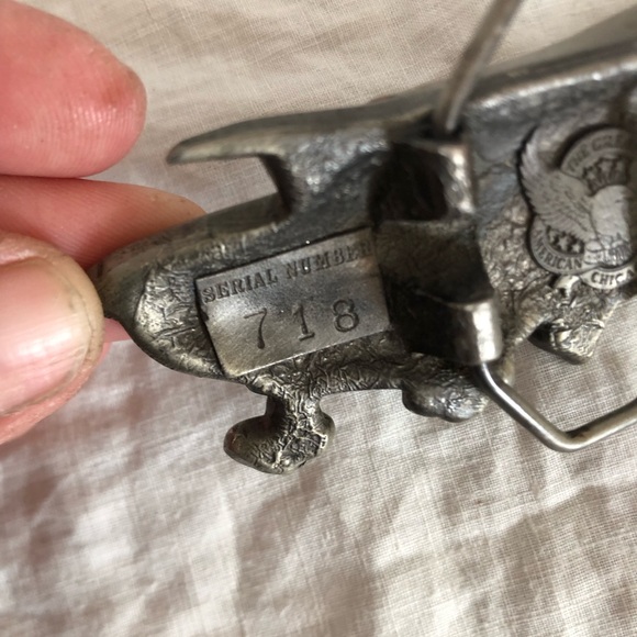 Vtg 1980 J718 Airplane Belt Buckle - Picture 6 of 12